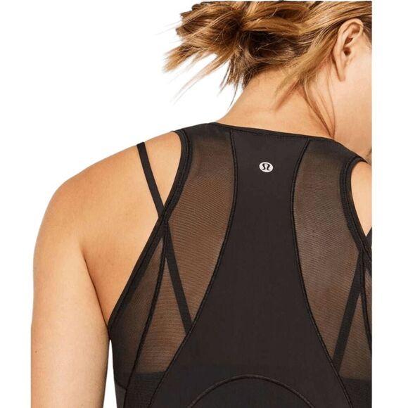 LULULEMON ATHLETICA Fresh In Mesh Tank Size 2 - Picture 3 of 6